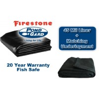 10 x 12 Firestone 45mil Pond Liner and Matching Underlayment Kit