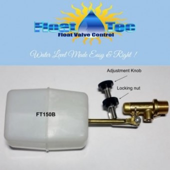 Float-Tec & Control Devices EZ Adjust 3/8 Brass w/3" arm MP Replacement Auto Fill Water Leveler Float Valve Pool Spa Pond Fountain