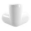 FORMUFIT F0013WE-WH-4 3-Way Elbow PVC Fitting, Furniture Grade, 1" Size, White (Pack of 4)