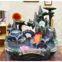 GL&G Rockery Water Creative Fish tank Bonsai Indoor Tabletop Fountains, living room office Resin Crafts Tabletop Scenes Ornaments Humidifier Parts ...