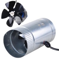 Light Weight Indoor Garden 4" 120 CFM Inline Duct Booster Vent Fan Blower Aluminum Blade