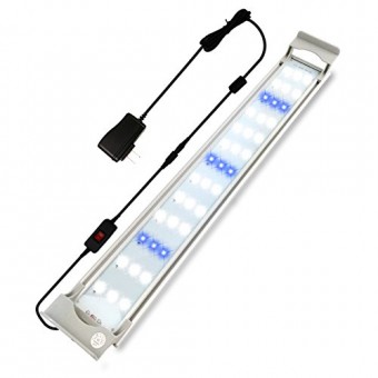 GOOBAT LED Aquarium Lighting, Fish Tank Hood Led Light for Planted and Marine Aquariums, White and Blue LED Lighting, 20-Inch, 13.5W