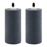 GROWNEER 2-Pack Air Stone Cylinder 4 x 2 Inch Micropore Design Mineral Bubble Diffuser for Hydroponics Air Pump