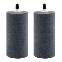 GROWNEER 2-Pack Air Stone Cylinder 4 x 2 Inch Micropore Design Mineral Bubble Diffuser for Hydroponics Air Pump
