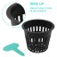 GROWNEER 3-Inch Net Cups Slotted Mesh Wide Lip w/5Pcs Plant Labels Heavy Duty Filter Plant Net Pot Bucket Basket for Hydroponics