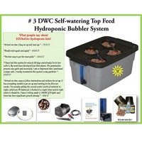 Complete Hydroponic system DWC SELF-WATERING Bubbler Kit # 3-4 H2OtoGro