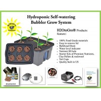 Complete Hydroponic System Self-watering DWC Bubbler Kit # 4-6 H2OtoGro