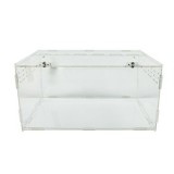 Happy Pet Acrylic Reptile Terrarium Habitat, Ideal for Larvae spiders, ants, scorpions, and other small reptiles, 30 * 20 * 15 cm, transparent