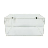 Happy Pet Acrylic Reptile Terrarium Habitat, Ideal for Larvae spiders, ants, scorpions, and other small reptiles, 30 * 20 * 15 cm, transparent