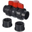 Hayward QTA1010CSEG 1-Inch Gray QTA Series True Union PVC Compact Ball Valve with EPDM O-Rings