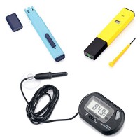 HDE Digital Salt Water Aquarium pH Meter and Marine LCD Thermometer with TDS Water Quality ppm Meter Pen (Black)
