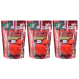 (3 Pack) Hikari 330342 Blood, Red Parrot+, Medium Pellets, 333g 11.7oz