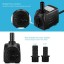 Homasy 400GPH Submersible Pump 25W Fountain Water Pump with 5.9ft Power Cord, 2 Nozzles for Aquarium, Fish Tank, Pond, Statuary, Hydroponics