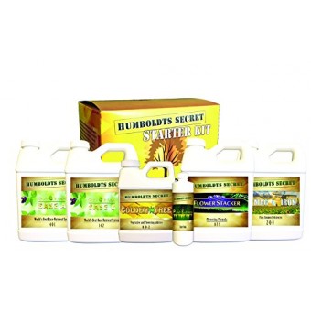 Humboldts Secret Starter Kit - World's Best Nutrient System: Base A & B, Golden Tree, Flower Stacker, Plant Enzymes and CalMag & Iron