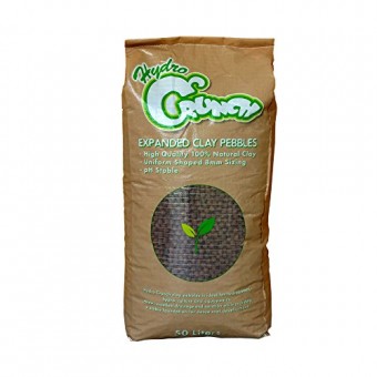 Hydro Crunch DBAUS888 Growing Media Hydroponic Clay Pebbles, Brown