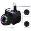 Intsun 220 GPH (800L/H, 12W) Submersible Water Pump for Fish Tank, Aquarium, Fountain, Pond, Small Silent 12 LED Colorful Pump Lights with 1 Nozzle...