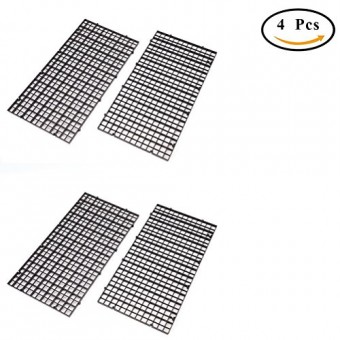 Ioffersuper 4 Pcs Grid Divider Tray Egg Crate Louvre Aquarium Fish Tank Bottom Isolation,Black