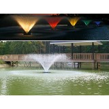 Kasco Decorative Aerating Lake & Pond Fountain WITH LED LIGHTS - 3/4 HP VFX 100ft cord (3400vfx + LED lights w/ 150ft cord)