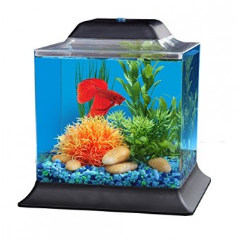 Koller Products AquaScene 1.5-Gallon Fish Tank with LED Lighting