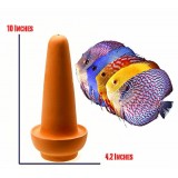 Ceramic Spawning Cone For Discus, Angelfish, Altums Breeding Cones Cave 10" x 4.2" Handmade in FL, USA.