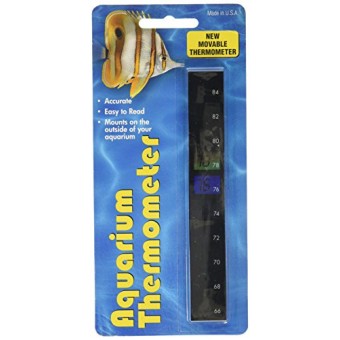 LCR Hallcrest A-1005 Liquid Crystal Vertical Aquarium Thermometer