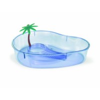 Lee's Turtle Lagoon, Kidney w/ Plant, 14-Inch by 10-1/8-Inch by 3-Inch
