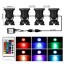 LemonBest Set of 4 Remote Control 36 LED Submersible Lamp Underwater Aquarium Spot Light Multi-color Decoration for Fish tank Swimming Pool Garden ...