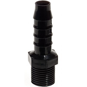 Lifegard Aquatics R175003 Male Pipe Thread X Barb Adapter for Aquarium, 1-Inch