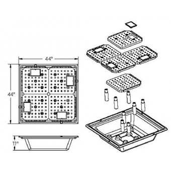 Little Giant DFB44 Disappearing Basin for Pond, 44-Inch