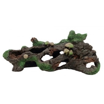 Marina Hollow Log with Moss Cover/Mushroom Betta Aquarium Decor