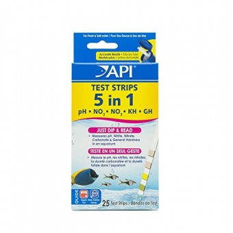 API 5-IN-1 TEST STRIPS Aquarium Water Test Strips 25-count