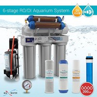 6 Stage 200gpd Aquarium Reverse Osmosis System Rodi + Pump + HM Inline TDS Meter