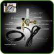 Hydroponics (Co2) Regulator Emitter System with Solenoid Valve Accurate and Easy to Adjust Flow Meter Made of Brass - Shorten up and Double Your Ti...