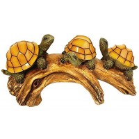 Moonrays 91515 Solar-Powered Outdoor LED Light Garden Décor, Turtles on a Log