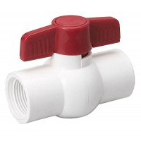 Mueller 107-133 Threaded 150-PSI PVC Ball Valve, 1/2-Inch