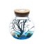 LED Aquarium Marimo Kit - Globe Glass Jar with 2 Aquatic Moss Ball Blue Glass Pebbles Fan Coral Branch and Seashells Office Desk Decor Table Center...