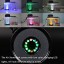NICREW Multi-Colored LED Aquarium Air Stone Disk, Round Fish Tank Bubbler with Auto Color Changing LEDs