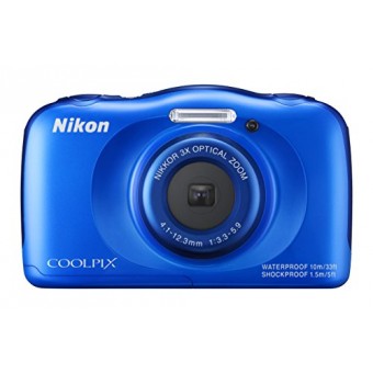 Nikon COOLPIX S33 Waterproof Digital Camera (Blue) (Discontinued by Manufacturer)