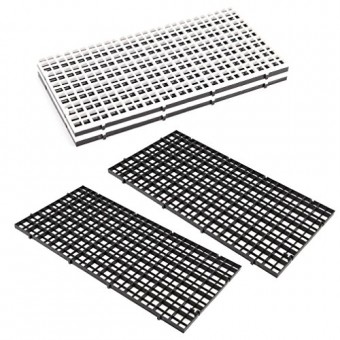 OBANGONG 6 Pcs Grid Divider Tray Egg Crate Louvre Aquarium Fish Tank Bottom Isolation