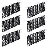OBANGONG 6 Pcs Grid Isolate Board Divider Fish Tank Bottom Black Filter Tray Aquarium Crate