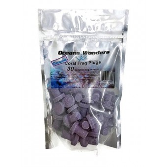 Oceans Wonders Ceramic Coralline Purple Coral Frag Plugs 30 pack