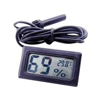 LCD Digital Embedded Thermometer Hygrometer Probe for Incubator Aquarium Poultry Reptile