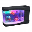 Artificial Mini Aquarium Fish Tank Color LED Swimming Fish Tank with 3 Fake Fish - By Playlearn