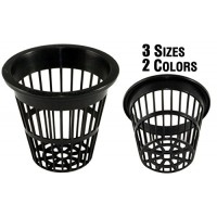 NP2AB: 2 Inch Black Slotted Mesh Net Pot for Hydroponics/Aquaponics/Orchids - 50 Pack