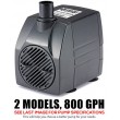 PonicsPump PP80006: 800 GPH Submersible Pump with 6' Cord - 60W… for Hydroponics, Aquaponics, Fountains, Ponds, Statuary, Aquariums, Waterfalls & m...