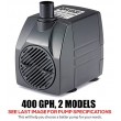 PonicsPump Submersible Pump with for Hydroponics, Aquaponics, Fountains, Ponds, Statuary, Aquariums & more. Comes with 1 year limited warranty. (40...