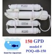 0PPM Portable 150 GPD Reverse Osmosis RO+DI Filtration POQ-4B-150