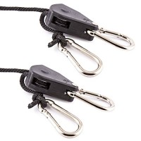 Purple Reign Pair of 1/8" Adjustable Rope Hangers For Grow Light Fixtures & Gardening