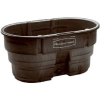 Rubbermaid Commercial FG424288BLA Structural Foam Stock Tank, 100 Gallon Capacity, 53" Length x 25" Height, Black