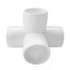 4 Way 3/4 in Tee PVC Fitting Elbow - Build Heavy Duty PVC Furniture - PVC Elbow Fittings (Pack of 10)